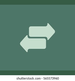 Arrow right left icon, web design element