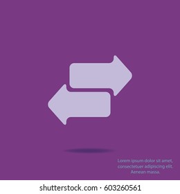 Arrow right left icon, web design element