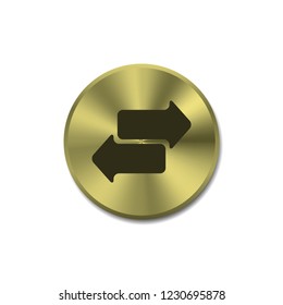 Arrow right left vector button, web design element