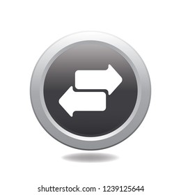 Arrow right left vector button, web design element