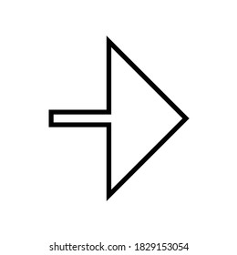 Vector de diseño de icono de línea derecha de flecha