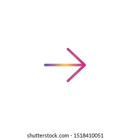 Arrow right  - Line Vector Icon