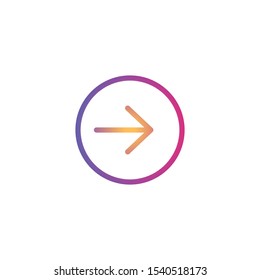 Arrow right  - Line Vector Icon