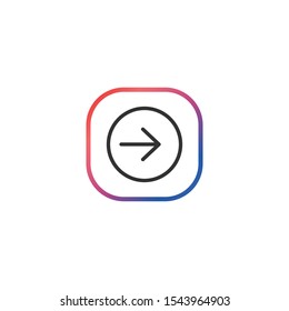 Arrow right  - Line Vector Icon