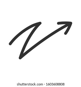 arrow right, linear icon. Editable stroke