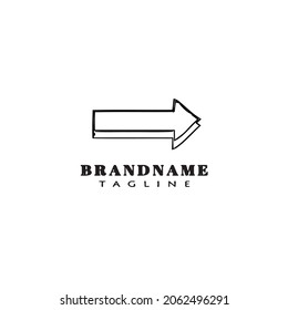 Pfeilrechte Logo-Vorlage Symbol für modernes Design Vektorgrafik