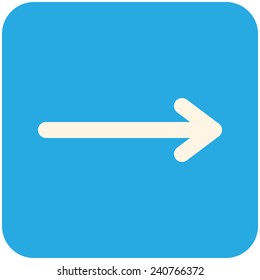 Arrow right, modern flat icon