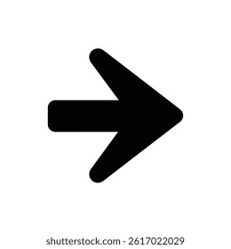 Arrow Right Navigation Icon Straight Right Point Black Filled
