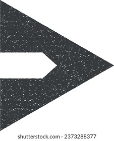 arrow, right, navigation icon vector illustration in stamp style