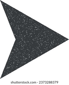 arrow, right, navigation icon vector illustration in stamp style