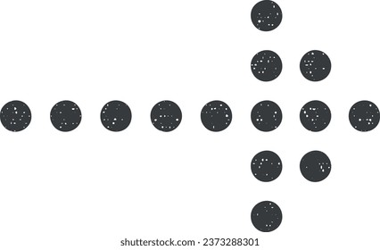 arrow, right, navigation, pixel icon vector illustration in stamp style