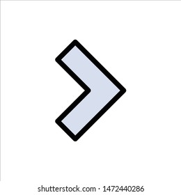 Arrow, Right, Next  Flat Color Icon. Vector icon banner Template