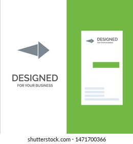 Arrow, Right, Next Grey Logo Design and Business Card Template