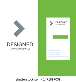 Arrow, Right, Next Grey Logo Design and Business Card Template