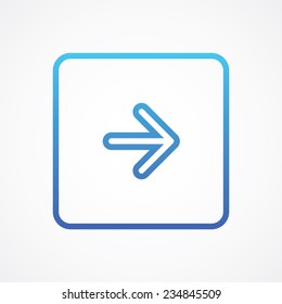 Arrow Right Next icon button. Vector illustration for web, site, mobile application. Simple flat metro design style