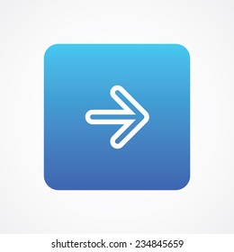 Arrow Right Next icon button. Vector illustration for web, site, mobile application. Simple flat metro design style