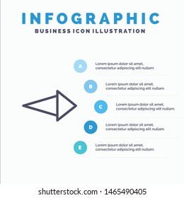 Arrow, Right, Next Line icon with 5 steps presentation infographics Background. Vector Icon Template background