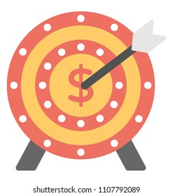 
An arrow right on dollar sign showing business target
