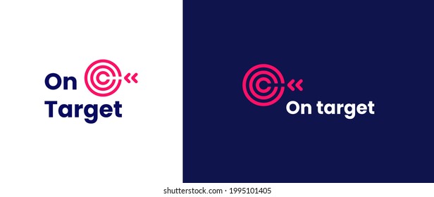 arrow right on target logo design - Shutterstock ID 1995101405