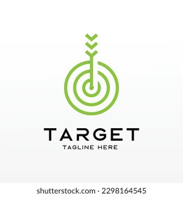 Arrow right on target logo design template