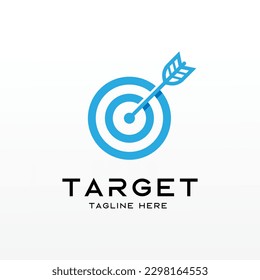 Flecha a la derecha en la plantilla de diseño del logotipo de destino