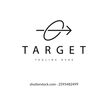 arrow right on the target logo design. target logo concept