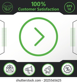 Flecha a la derecha en los elementos gráficos del icono del vector del teléfono para su trabajo - Diseño moderno