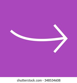 Arrow, right, pointer icon vector image. Can also be used for arrows. Suitable for mobile apps, web apps and print media.