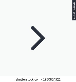 Flecha a la derecha, icono plano de calidad superior. Concepto de logotipo vector para gráficos web, EPS 10 