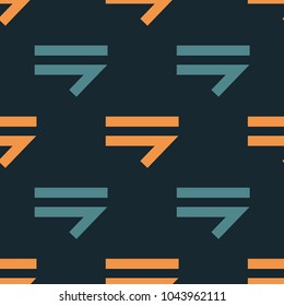 Arrow right seamless pattern. Strict line geometric pattern for your design.