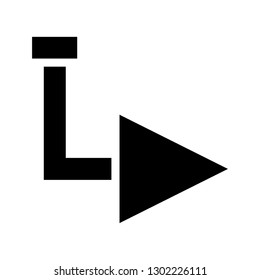 arrow right sign icon