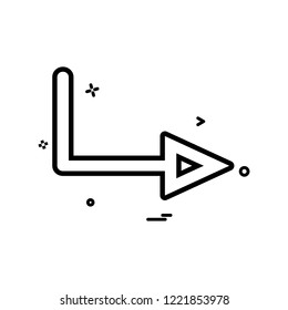 arrow right sign traffic icon vector design