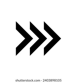 a la derecha. icono de dirección derecha simple