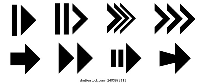 arrow to the right. simple right direction icon