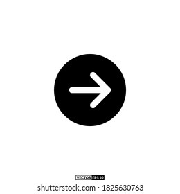 arrow right solid icon, design inspiration vector template for interface