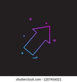 arrow right up vector icon