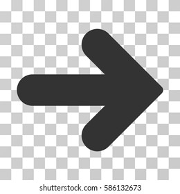 Arrow Right vector icon. Illustration style is flat iconic gray symbol on a transparent background.