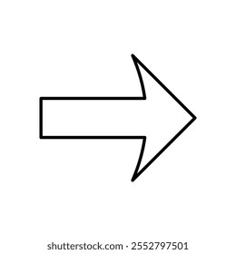 Arrow Right vector icon stock illustration
