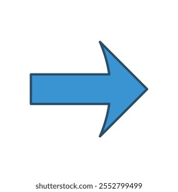 Arrow Right vector icon stock illustration