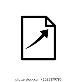 Arrow Rising from Document Center for Business Process