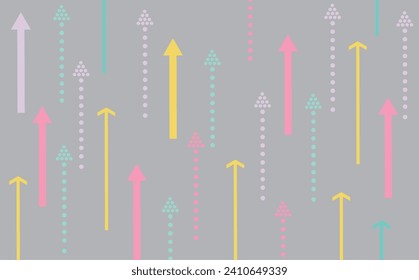 Arrow rising growth business background illustration