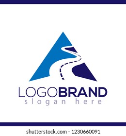 arrow road logo vector icon element. compass road logo template