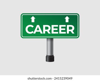 arrow road sign careers, Choice of business or job, career street sign vector design, road sign with career words with green concept