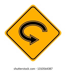 arrow road sign in yellow signage