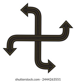 arrow road. vector. EPS 10
