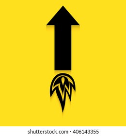 Arrow rocket icon 
