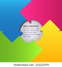 arrow roll modern design template for website and graphic, icon, numbers, text box. 