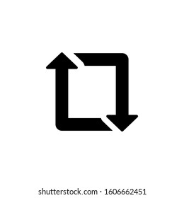 Arrow rotate up down icon. Simple pointer icons for ui and ux, website or mobile application