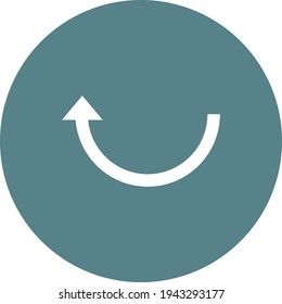 Flecha, girar la imagen vectorial de icono. También se puede utilizar para la asistencia al cliente. Idóneo para aplicaciones web, aplicaciones móviles y medios impresos.