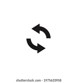 arrow rotate icon vector on a white background
